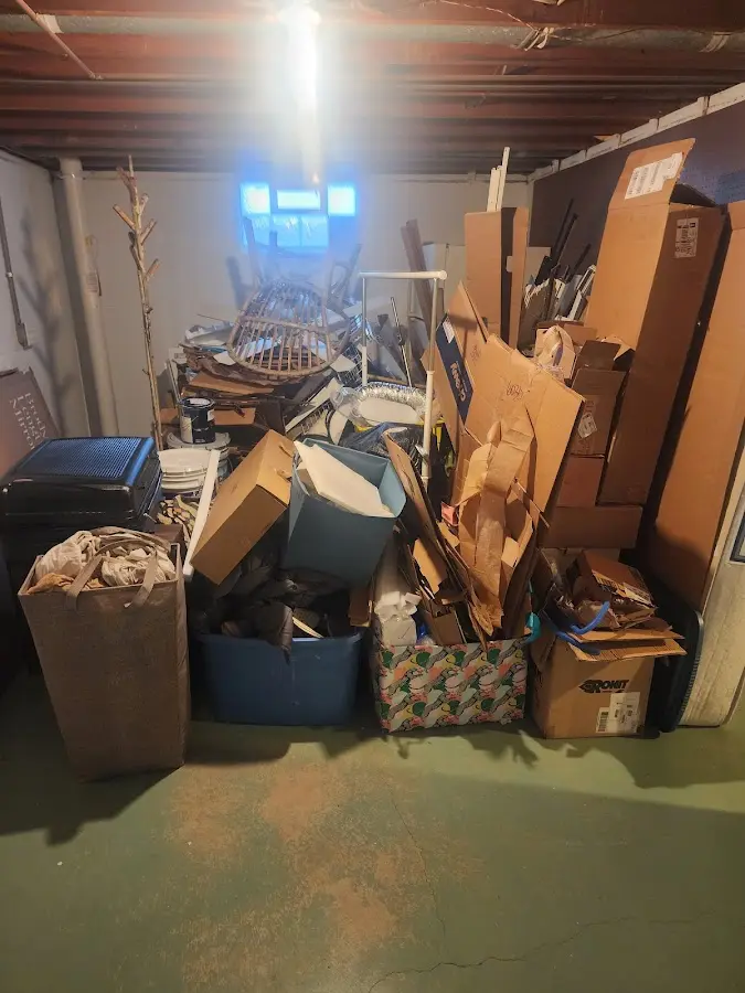 Roll-off dumpster container at job site for 15 Yard Dumpster Rental in Greenville